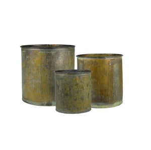 Jardinières avec support en bois pour décoration de jardin en métal, Pots de fleurs de haute qualité, en vrac, Vintage, Unique, vente en gros - Product Image 5