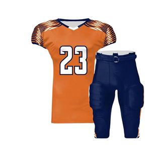 Uniforme de football américain de taille personnalisée 2022 pour adultes Spandex avec logo personnalisé Vêtements de sport désignés Plus Size Option - Product Image 1