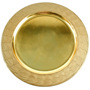 Placa de cargador de Metal con acabado de Metal brillante para decoración del hogar, placa de cargador de Metal, cargador de Metal con borde de diseñador de forma redondeada - Product Image 6