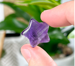 Estrellas de cristal curativas para artesanías de cristal natural, adornos de pentagrama de amatista, accesorios para hacer joyas para regalos - Product Image 2