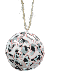 METAL RENDIAR DESIGN BALL CHRISTMAS HANGING ORNAMENT HIGH QUALITY METAL CHRISTMAS <b>TREE</b> DECORATION - Product Image 1