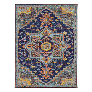 Alfombras Indias Hechas a Mano de la Mejor Calidad, Alfombras de Pelo Largo con Diseño Chevron, Alfombras de Lana Mezclada y Seda Artificial - Product Image 1