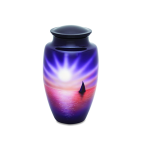 METALLIC ELEGANCE Adult American Style Cremation <b>Urn</b> for Human Ashes <b>Large</b> Male Female Size 220 Cubic Inches Funeral Supplies - Product Image 6