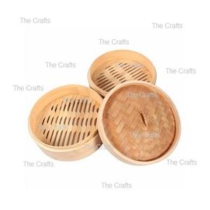 Caja de Dim Sum de Bambú de Diseño Maravilloso con Dos Niveles, Caja de Vaporera para Momo con Calidad Superior - Product Image 1