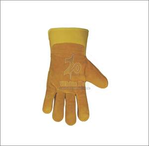 ถุงมือทำสวนทำจากหนังวัวแท้ขนาด XL ถุงมือยางอุตสาหกรรมเพื่อความปลอดภัยในการทำงานกันลื่นกันชนป้องกันแขน - Product Image 2