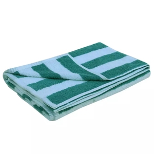 Collection de serviettes de piscine à séchage rapide respirantes à rayures bleues et blanches personnalisées formelles 100% coton du Bangladesh - Product Image 3