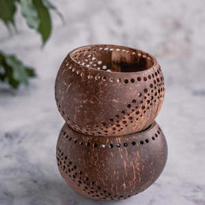 Handmade Biodegradable Coconut <b>Tealight</b> Holder/ Coconut Candle Holder/ Coconut Shell <b>Tealight</b> Holder for Home Garden Decoration - Product Image 2