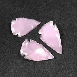 Venta al por mayor 1 pulgada-1,5 pulgadas puntas de flecha de ágata India punta de flecha de piedra de cristal azul venta al por mayor flechas de ágata amatista - Product Image 3