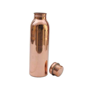 Pure <b>Copper</b> Water <b>Bottle</b> | 100% <b>Copper</b> <b>Drinking</b> <b>Bottle</b> for Health | Leakproof Storage <b>Bottle</b> Yoga Gym Home Office Gift Daily Use - Product Image 1