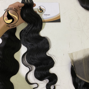 Nueva llegada de la onda del cuerpo de la Virgen del paquete del pelo grado 10A natural negro doble humano de la onda del cuerpo del pelo en Stock - Product Image 5