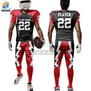 ชุดอเมริกันฟุตบอลแบบกำหนดเอง ผ้าทวิลล์กันรังสียูวี แห้งเร็ว ระบายอากาศได้ดี สำหรับผู้ใหญ่ทุกเพศ  พร้อมสกรีนชื่อทีมตามสั่ง - Product Image 1
