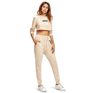 Nouveaux ensembles de sweats à capuche unis pour femmes avec col à capuche/Logo personnalisé imprimé - Product Image 5