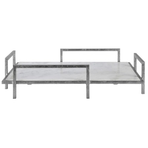 Wholesale Handcrafted Modern Decorative High Quality Natural <b>Marble</b> Serving <b>Tray</b> with Metal Handles Durable - Product Image 1