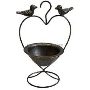 Outdoor Garden <b>Decoration</b> Aluminium Metal Waterproof Luxurious Modern <b>Birds</b> Food Feeder Bowl - Product Image 2