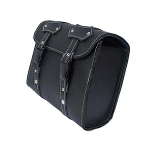 Negro-Blanked Pvc-correa de cuero-Cerrar herramienta-bolsa motocicleta impermeable bolsas de lona moto equipaje-viaje Sissy Bar bolsas - Product Image 2