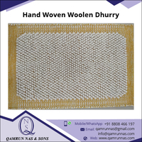 Tapis de couloir Dhurrie indien en laine, tissé à la main, antidérapant, lavable, décoratif, de qualité supérieure, style vintage, en gros
