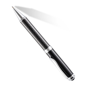 Stylo à bille en métal, classique, de couleur Simple, pour école et bureau, avec Fiber de carbone et cuivre - Product Image 1