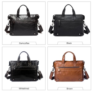 Nouvelle Mode en cuir sac de messager documents épaule en cuir porte-documents hommes Offre Spéciale classique hommes ordinateur portable sac cartable - Product Image 4