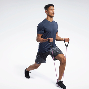 Camisetas de la mejor calidad, camisetas lisas sin estampado para hombre, camisetas con logo personalizado impreso en DTG, camisetas para hombre color azul marino. - Product Image 2