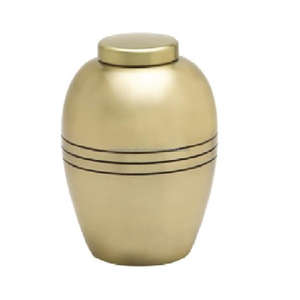 Nouveau design et urnes de crémation pour adultes en laiton de qualité supérieure avec finition or et gris clair pour les cendres humaines. - Product Image 2