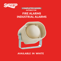 Haut-parleur à cornet SATEP CR041 pour système d'alarme incendie et antivol, personnalisable, 108 dB, matériau ABS, montage sur support