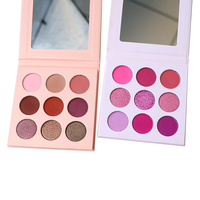 Faites votre propre maquillage palette d'ombres à paupières mates scintillantes personnalisées 9 couleurs emballage marque privée