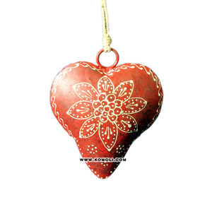 Corazón rojo en forma de indio carillón de viento decoración de jardín al aire libre - Product Image 3