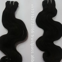 Extensions de cheveux humains vierges naturels indiens non traités Remy, longueur 8-30 pouces, lisses, ondulés, bouclés, tissage double machine