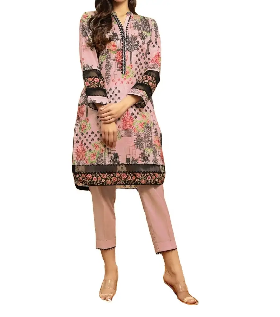 पाकिस्तानी बिना सिले स्टाइलिश औपचारिक सूट महिलाओं के लिए उच्च गुणवत्ता महिलाओं लॉन कशीदाकारी 3 टुकड़ा शर्ट दुपट्टा पतलून