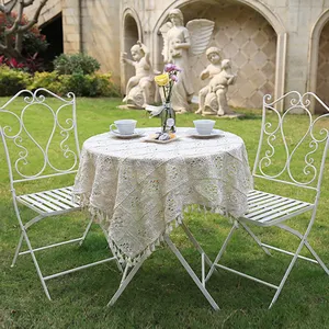 Shabby Chic Gartenmöbel Dekorative Eisen Garten Patio Esstisch Tisch und Stuhl Bistro Set