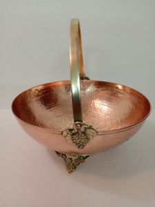 Cuencos de cobre de diseño martillado clásico perforado único moderno técnica personalizada ecológica sostenible para ocasiones de fiesta - Product Image 2