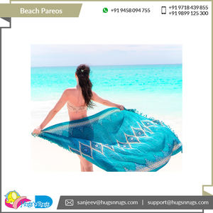 Ropa de playa de algodón 100% para mujer de diseño moderno superventas, colección exclusiva de alta calidad, pareos de playa - Product Image 6