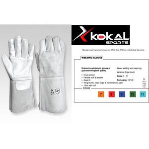 Gants de travail de soudage en cuir de vache/croûte de cuir, gants de sécurité lashandschoenen, gants de travail de niveau 5 pour hommes - Product Image 2