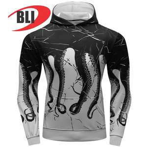 Sudadera con Capucha de Alta Calidad, de Algodón y Poliéster, con Diseño Completo por Sublimación, Sudadera Personalizada con Estampado por Sublimación para Hombre - Product Image 1