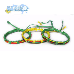 Bali Anugraha สร้อยข้อมือมิตรภาพแบบถักขี้ผึ้งผ้าฝ้ายคลาสสิกกำไลลูกปัดที่ไม่ซ้ำกันสำหรับเป็นของขวัญและงานเลี้ยง - Product Image 1