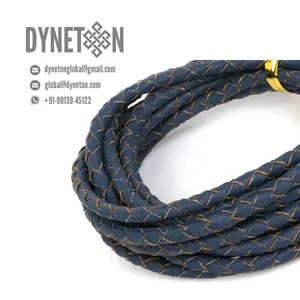 Плетеный кожаный шнур 6 мм для ювелирных изделий ожерелья браслетов модные аксессуары все размеры и цвета натуральная кожа