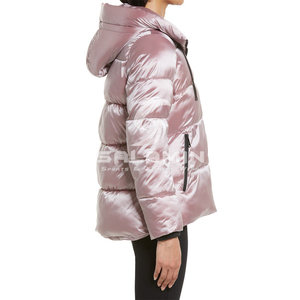 2022 Hot Sale Winter <b>Women</b> Shiny Faux Down Coats Zipper Thick Fashion <b>Crop</b> Outdoor Bomber <b>Puffer</b> <b>Jacket</b> for <b>Women's</b> - Product Image 2