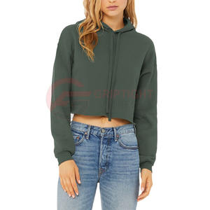 Bella + Canvas Mujer 7502 Crop Hoodie Sudadera Tallas grandes Diseño de impresión sin costuras - Product Image 4