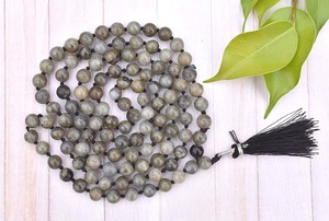 Cuentas naturales de labradorita Jap Mala 108 para meditación e intuición - Product Image 2