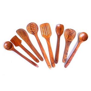Juego de cucharas de cocina de madera hechas a mano Juego de cucharas de comida de tamaño personalizado de calidad superior para uso en la cocina - Product Image 6