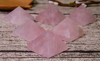 Pirámide de Cuarzo Rosa Tallada en Piedras Semipreciosas, Productos de Sanación y Terapia de Chakras, Ágata Alfazal, Decoración para el Hogar