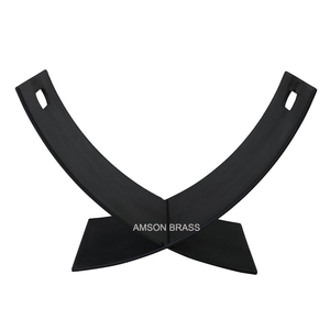 Élégant intérieur/extérieur grand magasin de bûches métal extérieur bois de chauffage support d'étagère support noir couleur fini - Product Image 4