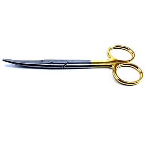 Tijeras Quirúrgicas con Mango Dorado, Hoja de Acero Inoxidable, Instrumento de Cirugía General, Manual, Certificado CE, Clase I, tijeras quirúrgicas TC - Product Image 4
