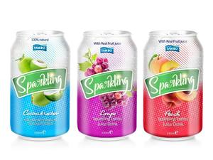 Soda fruitée pétillante naturelle certifiée ISO/HACCP, faible teneur en glucides, 8% Brix, blanche, 330 ml, bouteille PET, canettes, ingrédient principal : carbonate - Product Image 2