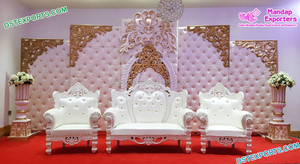 Muebles de piel para escenario de boda, conjunto de muebles de Gujarati, estilo musulmán - Product Image 4