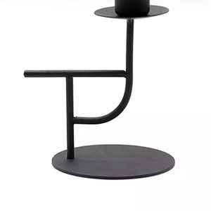 Bougeoir noir en acier inoxydable, chandelier - Product Image 5