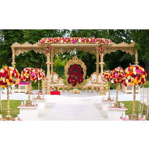 Indian Destination <b>Wedding</b> Mandap Decor Multicultural Outdoor <b>Wedding</b> Mandap Decor Unique <b>Wedding</b> Decorative Outdoor Mandap USA - Product Image 1