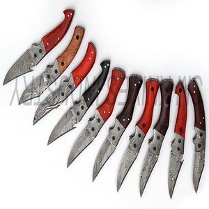 Lote de mezcla de 10 personalizado hecho a mano Damasco plegable cuchillo de bolsillo con funda de cuero (smk1245) - Product Image 5