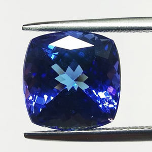 Tanzanite หิน10X10mm แฟเซ็ทสีฟ้าหินแทนซาไนต์ทรงหลวมปรับเทียบขนาดได้ตามต้องการ - Product Image 2