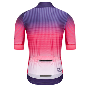 Maillot de cyclisme pour homme personnalisé à sublimation gratuite Haut en polyester à séchage rapide Tri-Suits à manches courtes pour le vélo de route d'été - Product Image 2